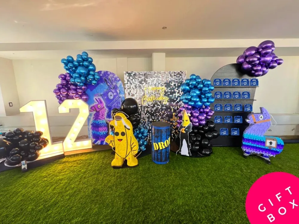 Backdrop Fortnite metálico Gift Box Inc