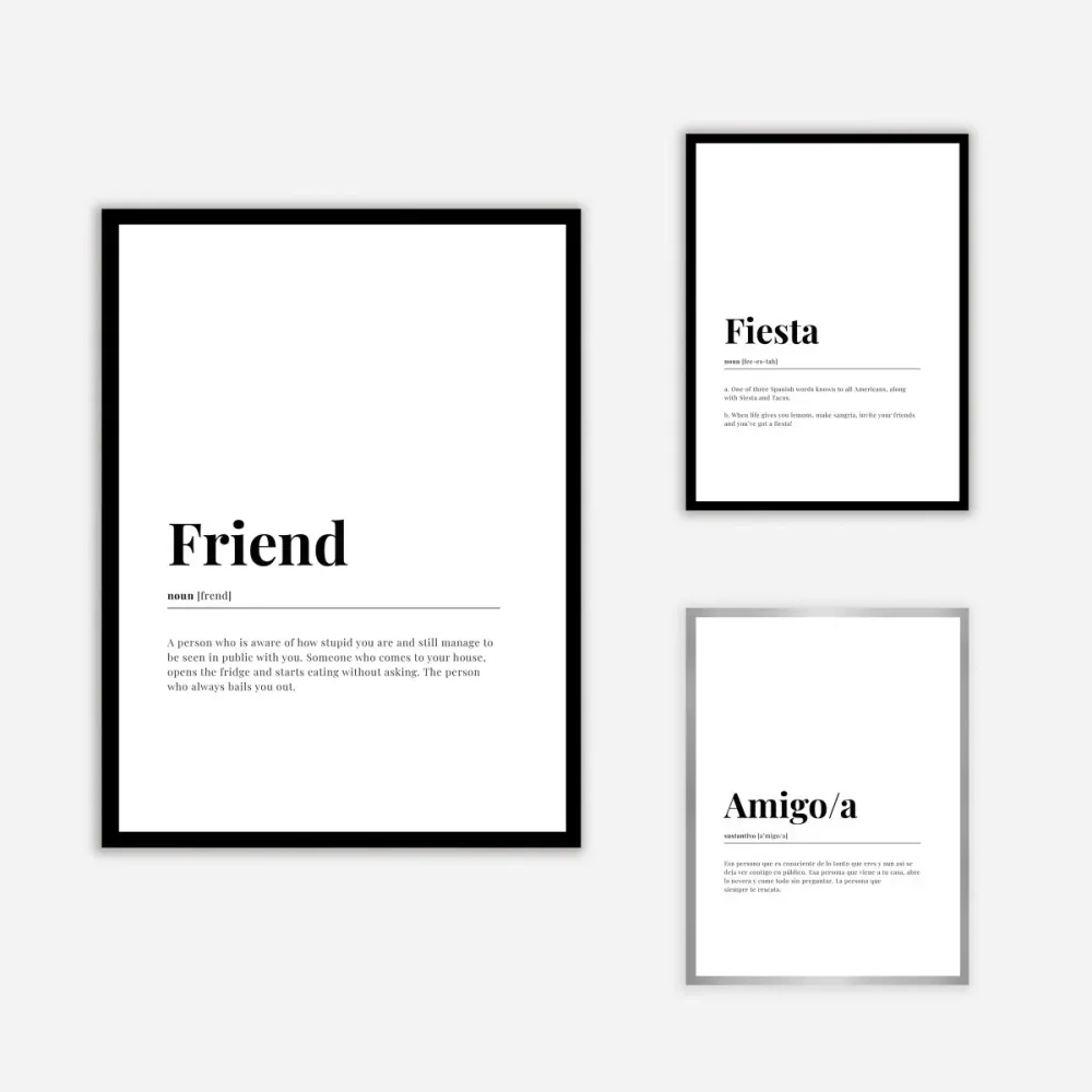 Friend Dictionary Art Print Good Words