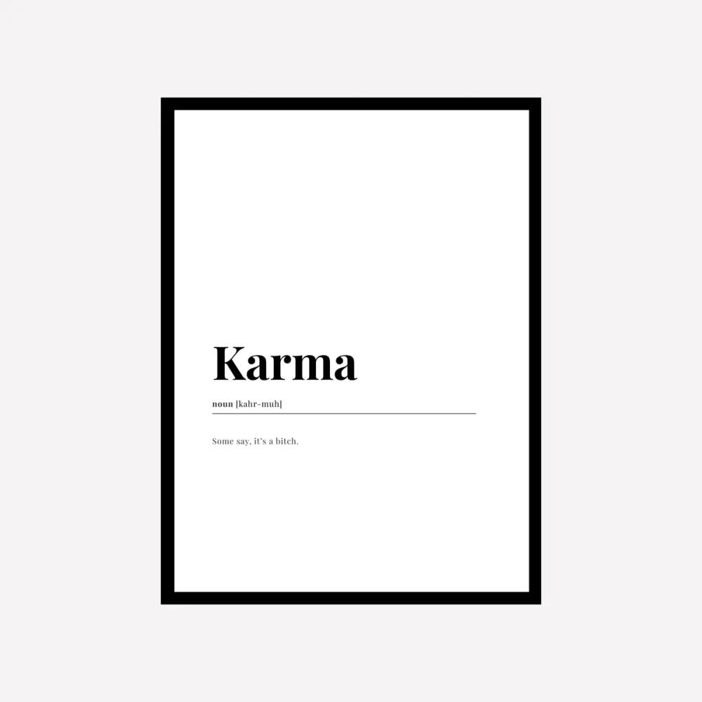 Karma Dictionary Art Print Good Words
