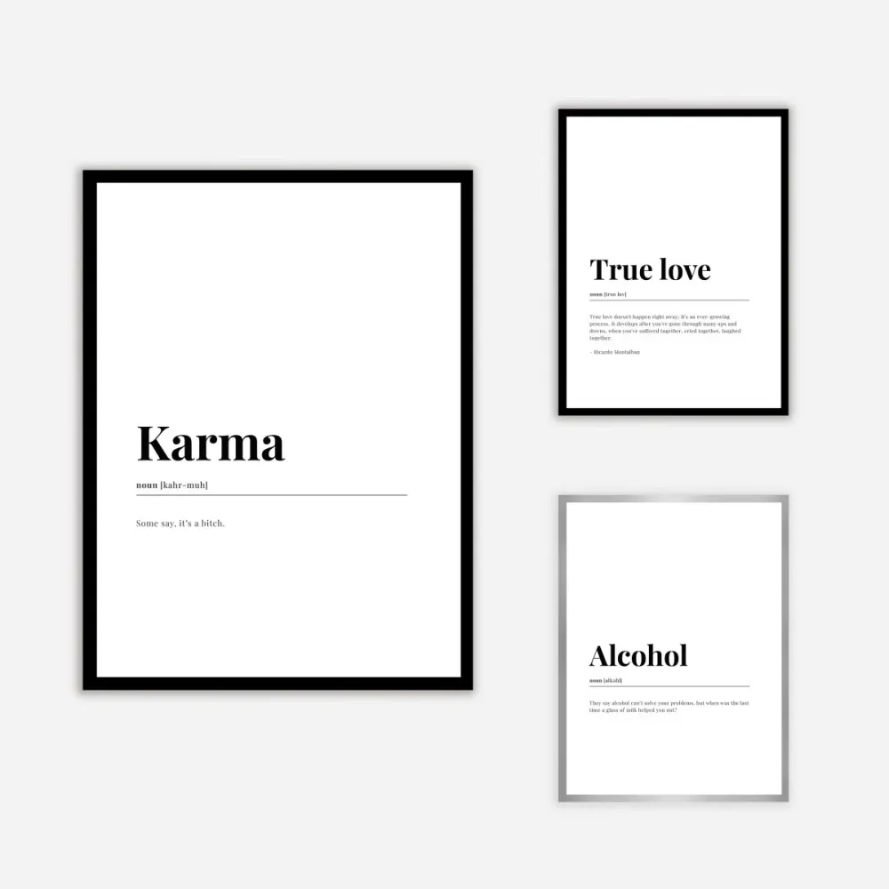 Karma Dictionary Art Print Good Words