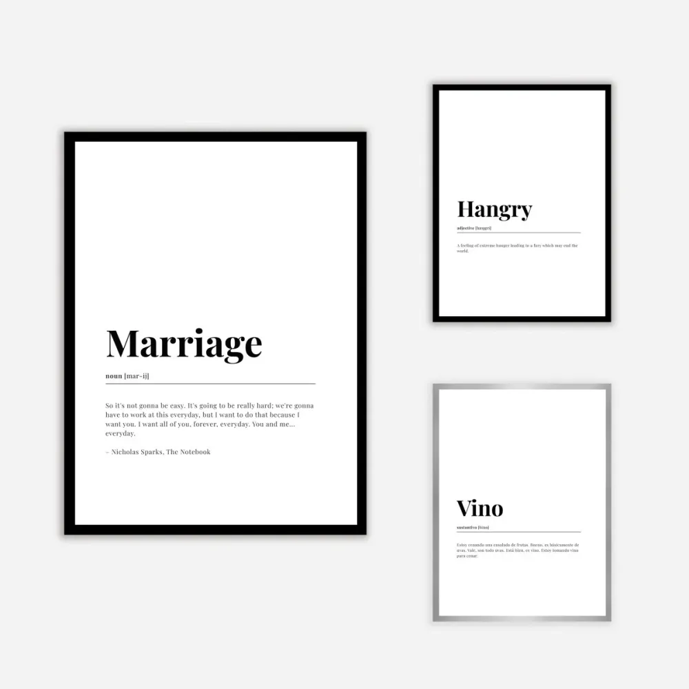 Marriage Dictionary Art Print Good Words