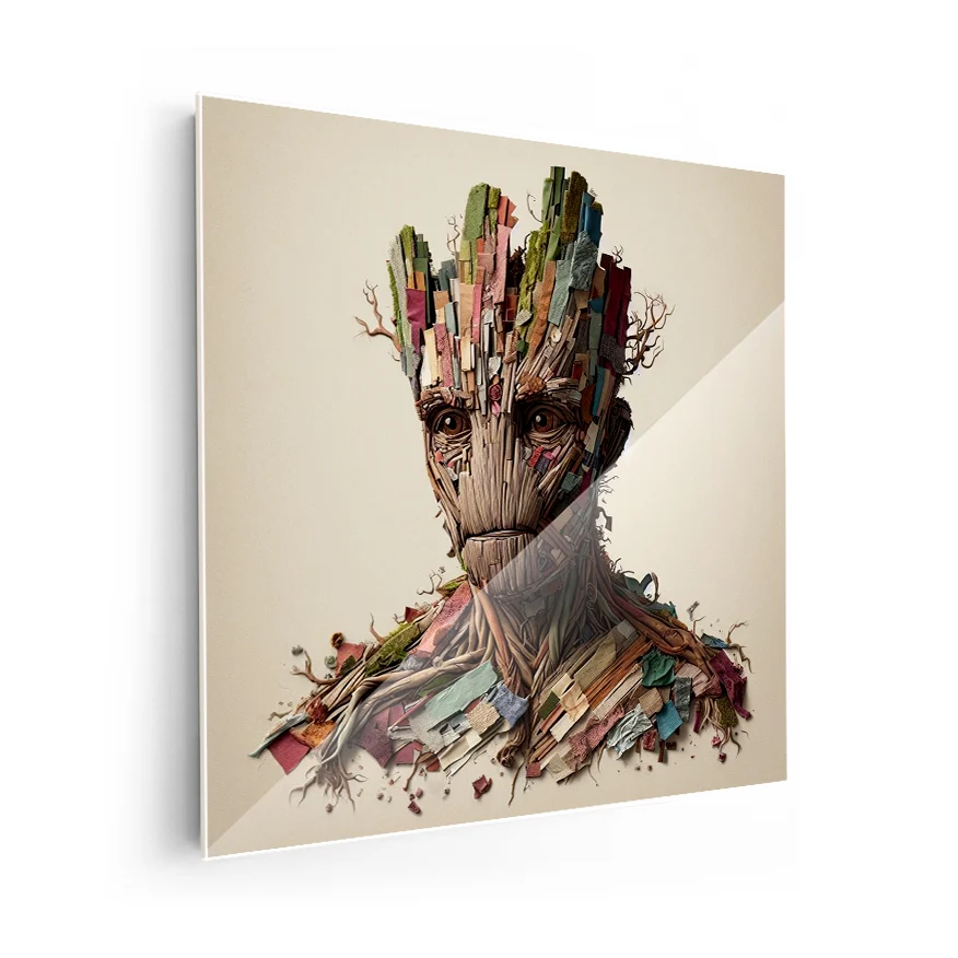 Groot 3/4 Raices Tela Colores Poster