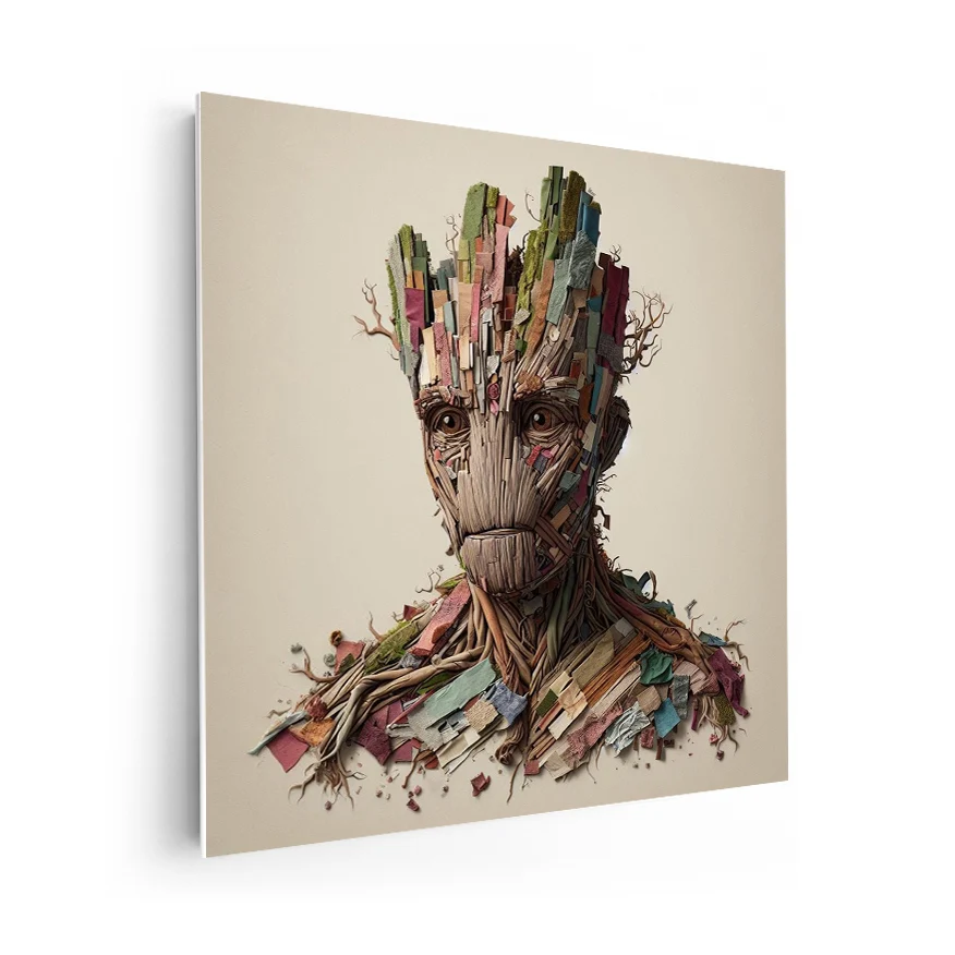 Groot 3/4 Raices Tela Colores Poster