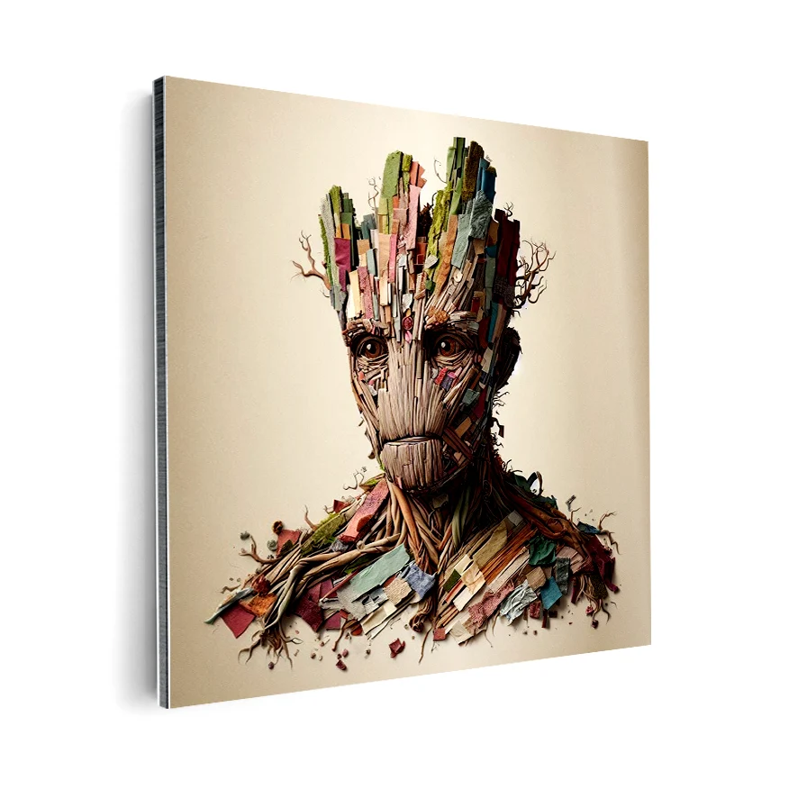 Groot 3/4 Raices Tela Colores Poster