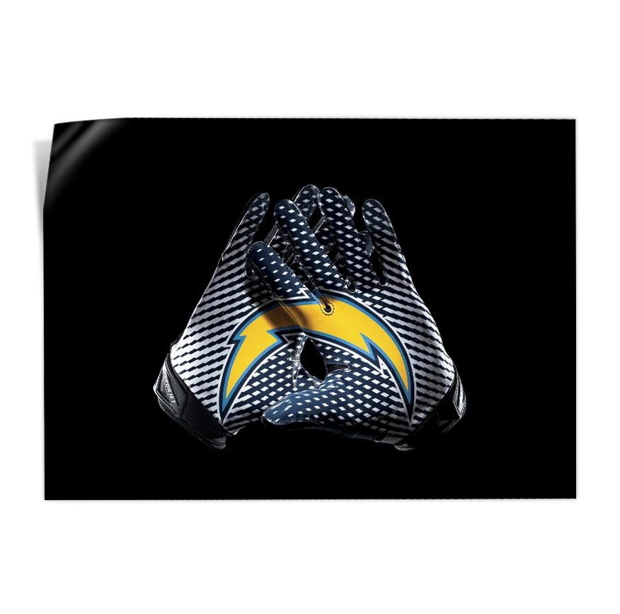 Guantes Los Ángeles Chargers Poster