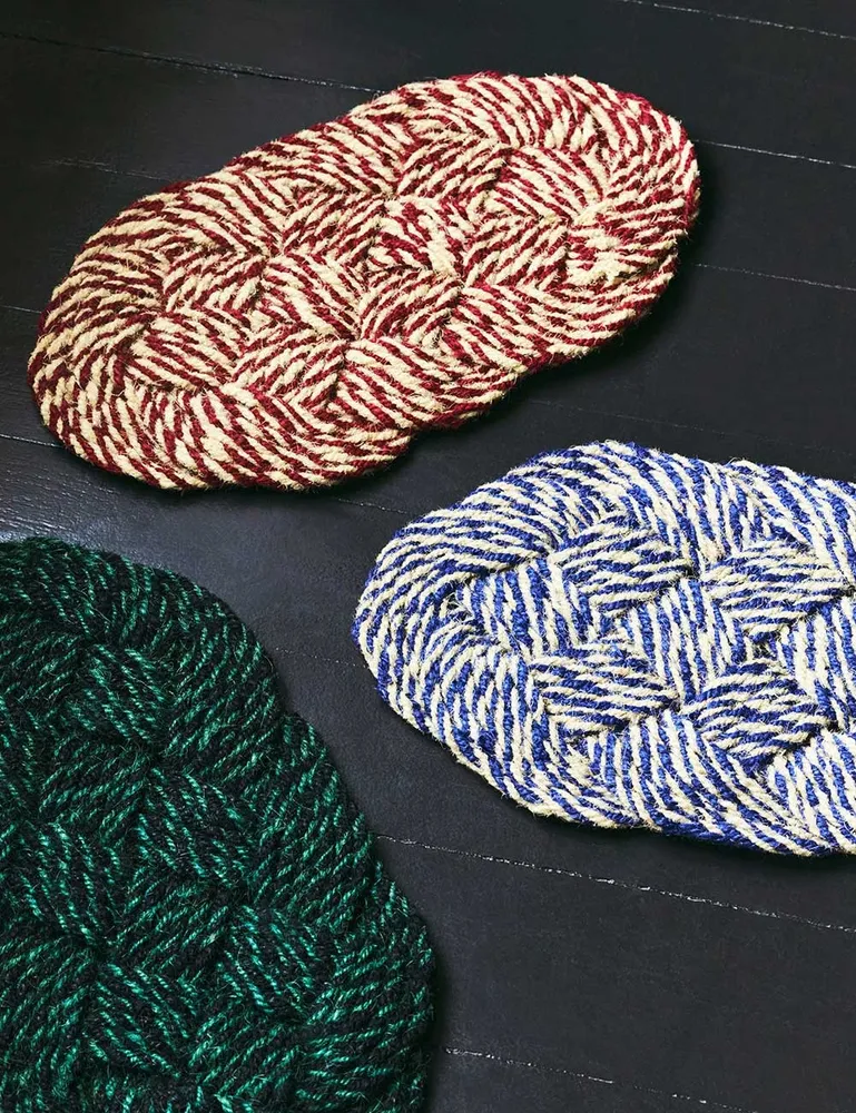 coco door mat swirl HAY