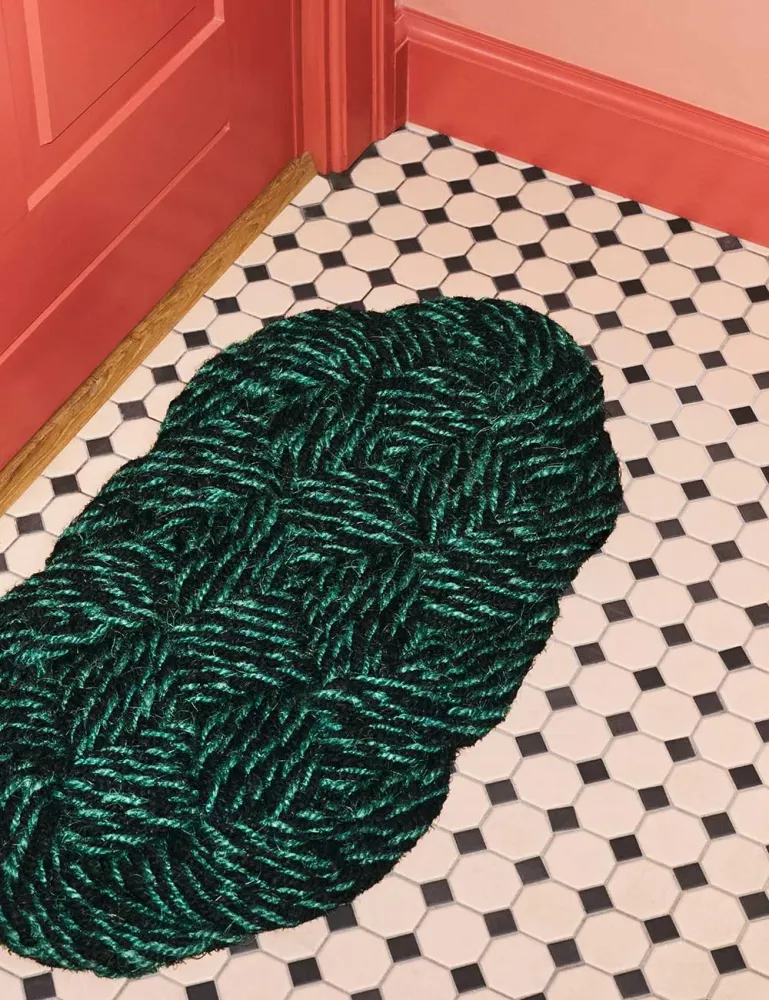 coco door mat swirl HAY