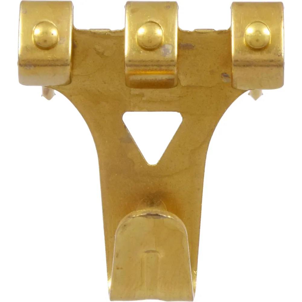 Hillman AnchorWire - Percha para cuadros profesional chapada en latón dorado, 75 lb, paquete de 2 (paquete de 10)