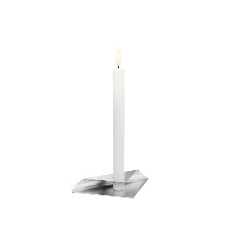 SQUARE CANDLE Candelabro Plata Hofats