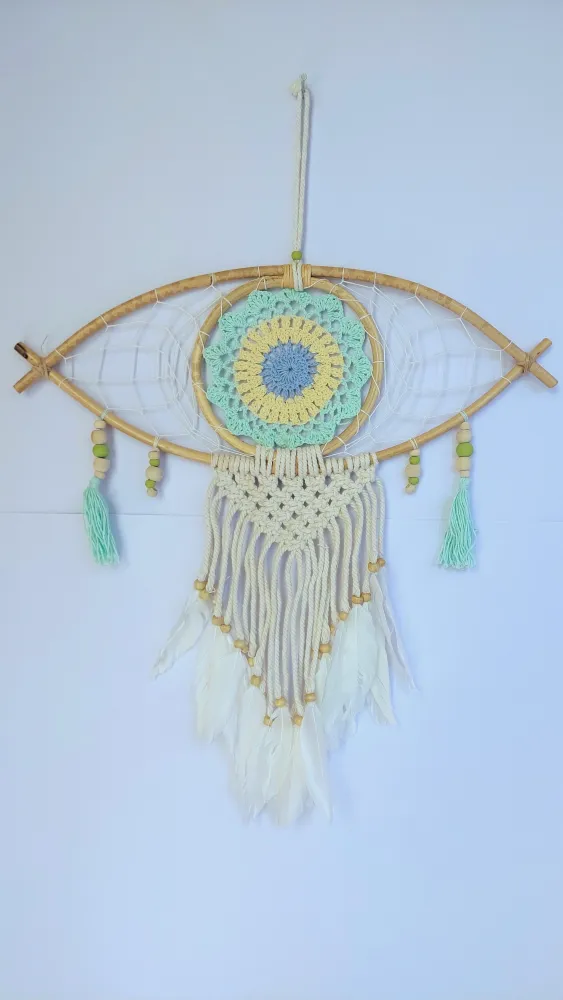 Atrapasueños Ojo Turco en Bambú (modelo 4) Holistic Concept Mx