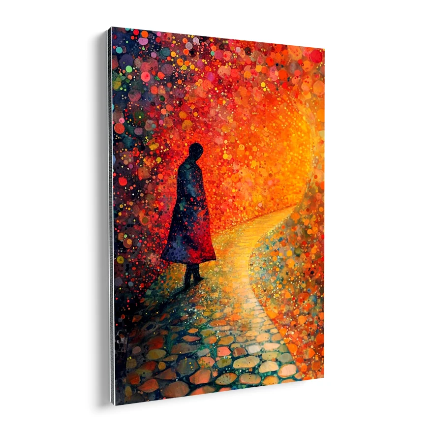 Hombre En Camino De Piedra Poster