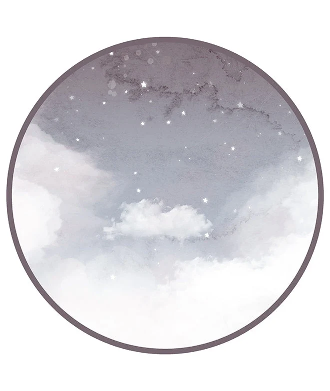 CLOUDS & STARS MALVA II Placa para puerta de vinilo Il Mondo di Alex