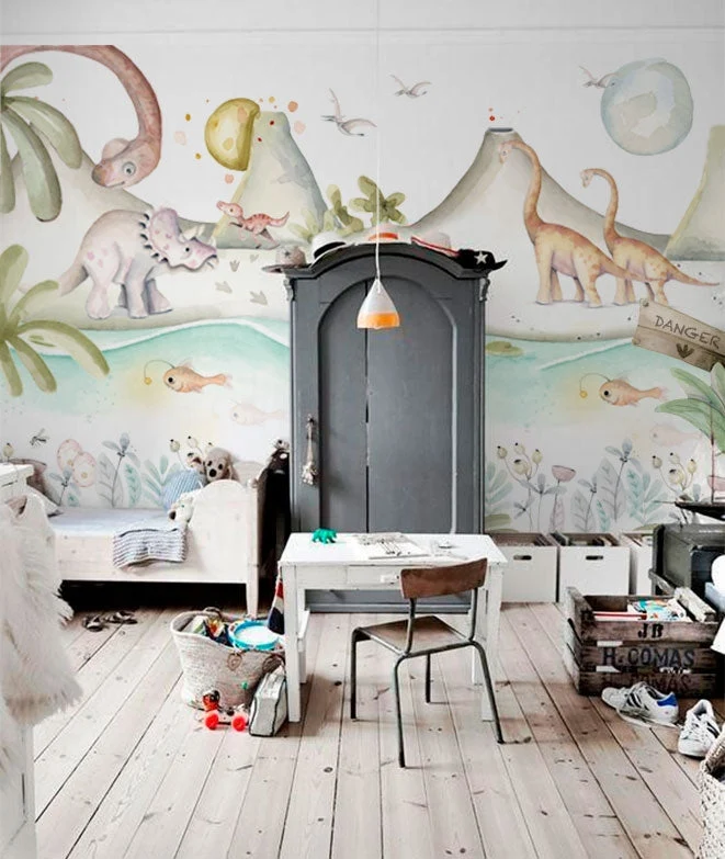 DINOS Mural de papel pintado Il Mondo di Alex