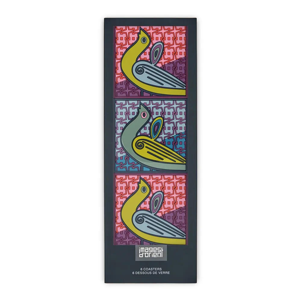 Coaster Birds Paradise Combo - 6 pcs Image D'Orient