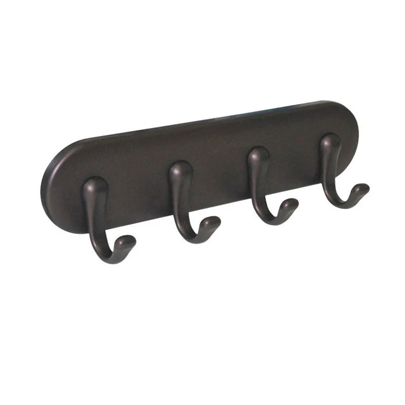 InterDesign - Estante para llaves pequeño de acero inoxidable marrón bronce con 4 ganchos, 7 de largo, 1 paquete