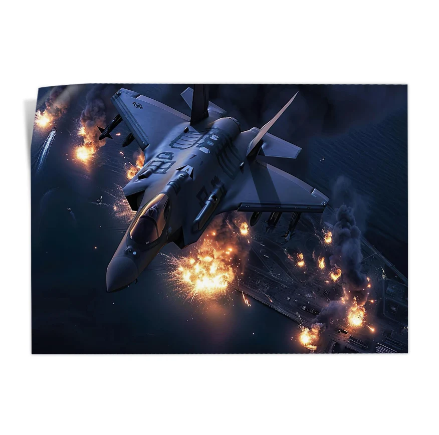 Jet Volando Combate Poster