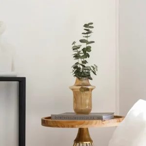 Florero Raya Borde Disco Ámbar La Batea deco