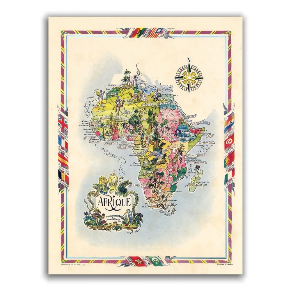 África ilustrada - Lámina MAPPIN