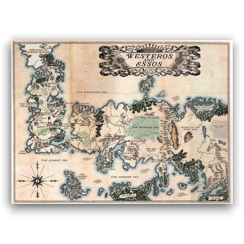 Mapa de Game Thrones - Lámina MAPPIN