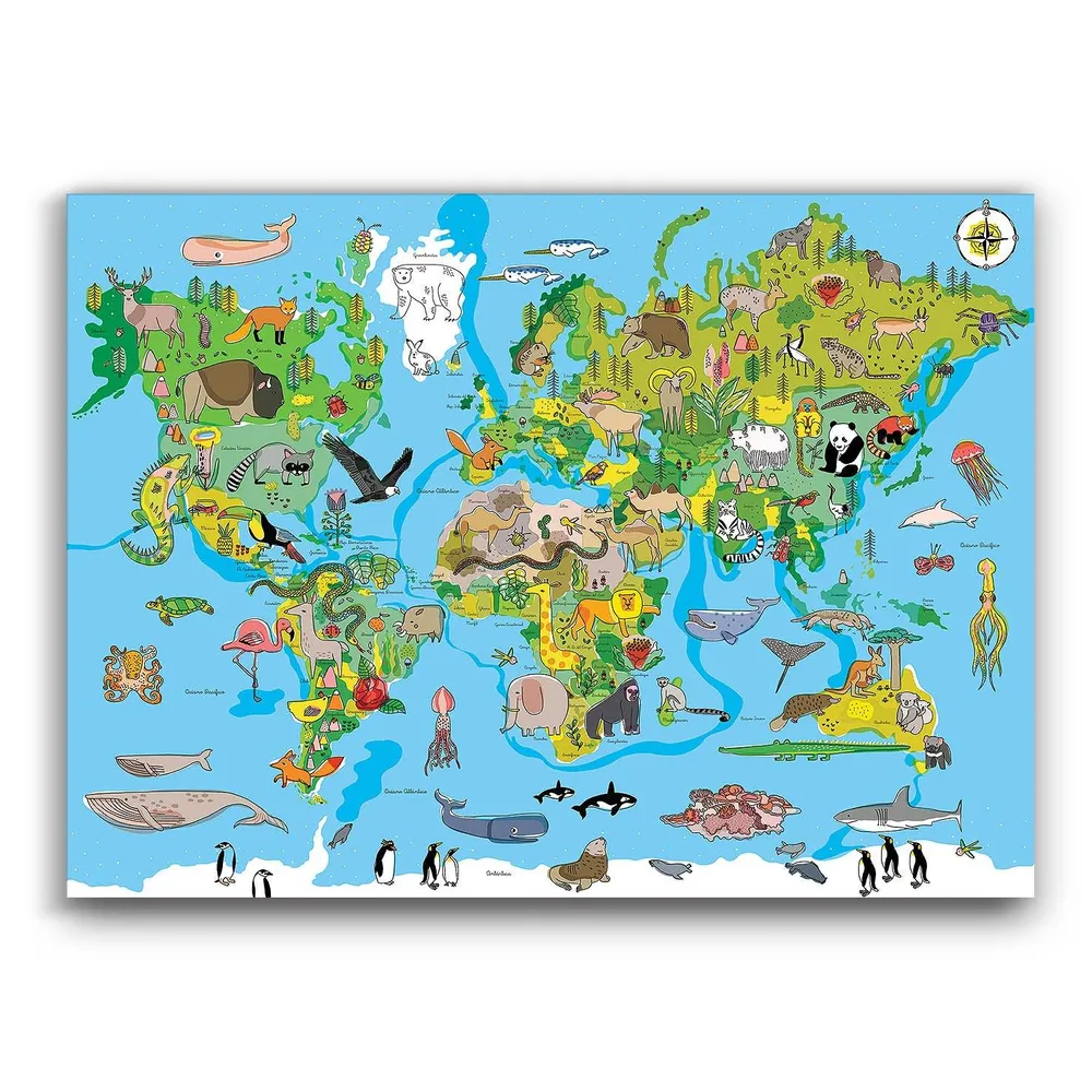 Mapa Mundi Infantil - Lámina MAPPIN