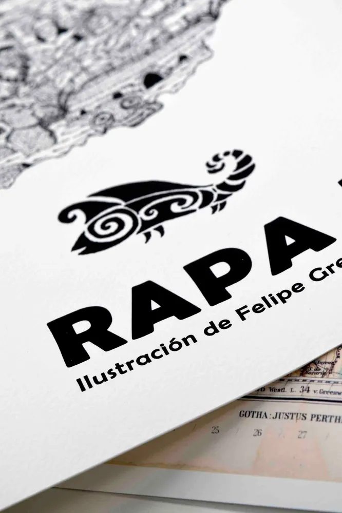 Mapa de Rapa Nui Ilustrado - Lámina MAPPIN