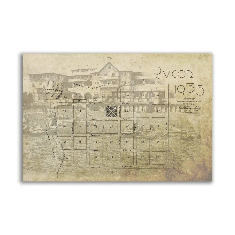Planofoto de Pucón 1935 - Lámina MAPPIN