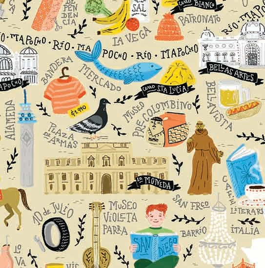 Santiago Ilustrado - Lámina MAPPIN