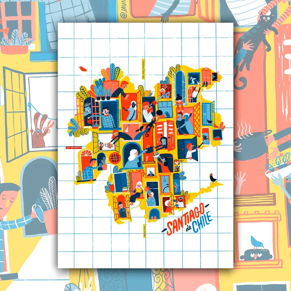 Santiago Sin Fronteras - Lámina MAPPIN
