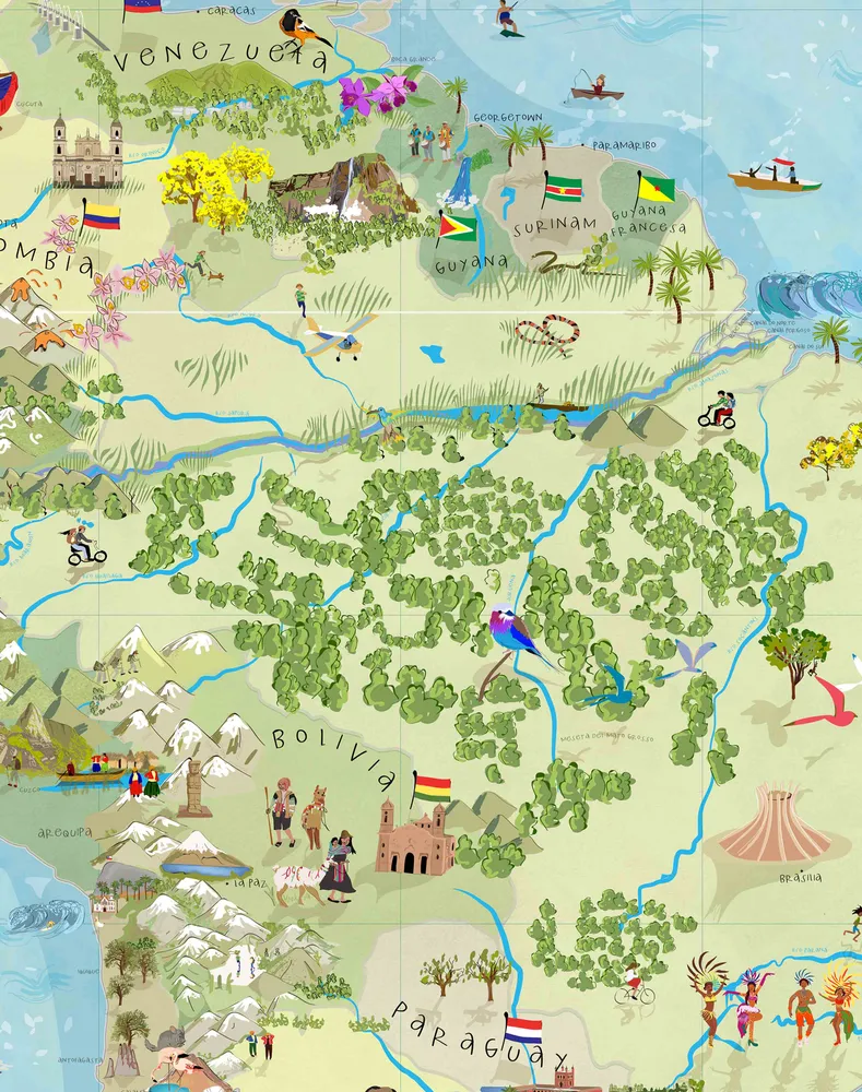 Sudamérica ilustrada - Lámina MAPPIN