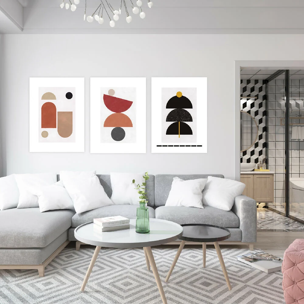 Triptico Equilibrio minimalista 37 cm x 50 cm Marketplace - GD