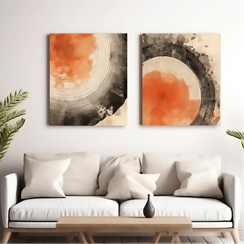 Cuadro Diptico Canvas Wabi 3 70 X 50 X 2 Cms Marketplace - HO
