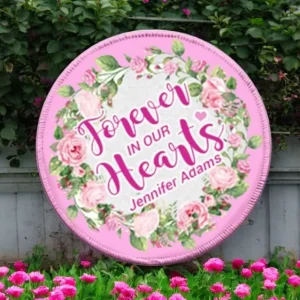 Corona rosa en memoria de Patch Memorial Keepsakes