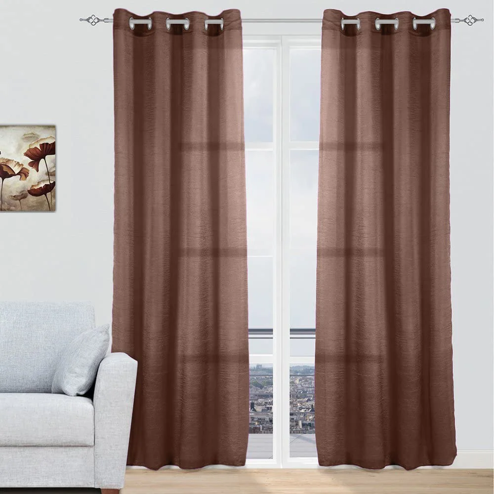 Cortinas modernas translucidas - Marrón MERCURY HOME