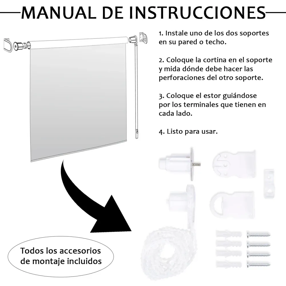 Estor enrollable opaco- Beige MERCURY HOME