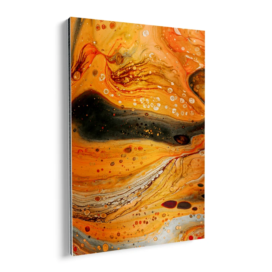 Mezcla Naranja Nármol Poster