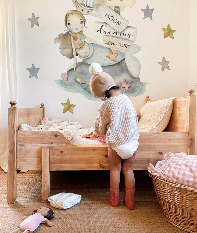 SIRENA Vinilo infantil personalizable Mondo