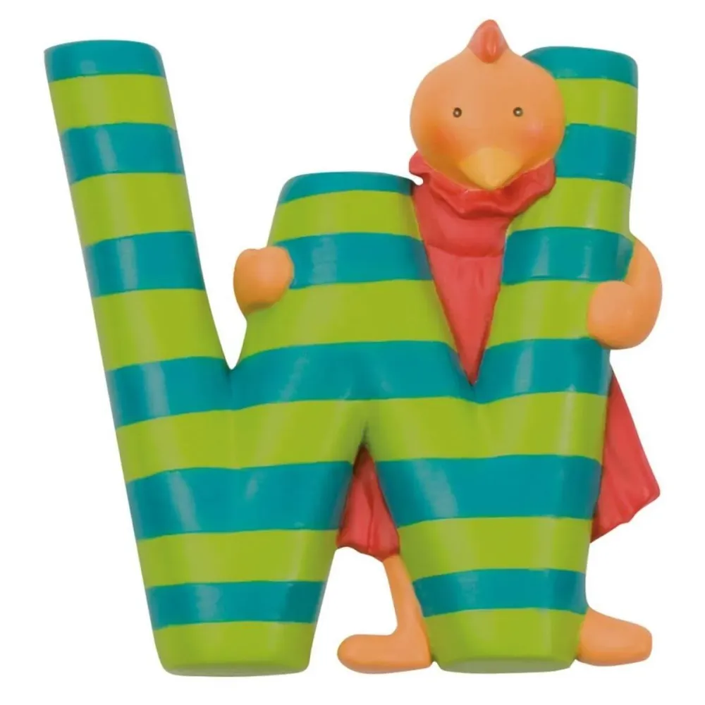 Letra infantil de resina W Moulin Roty