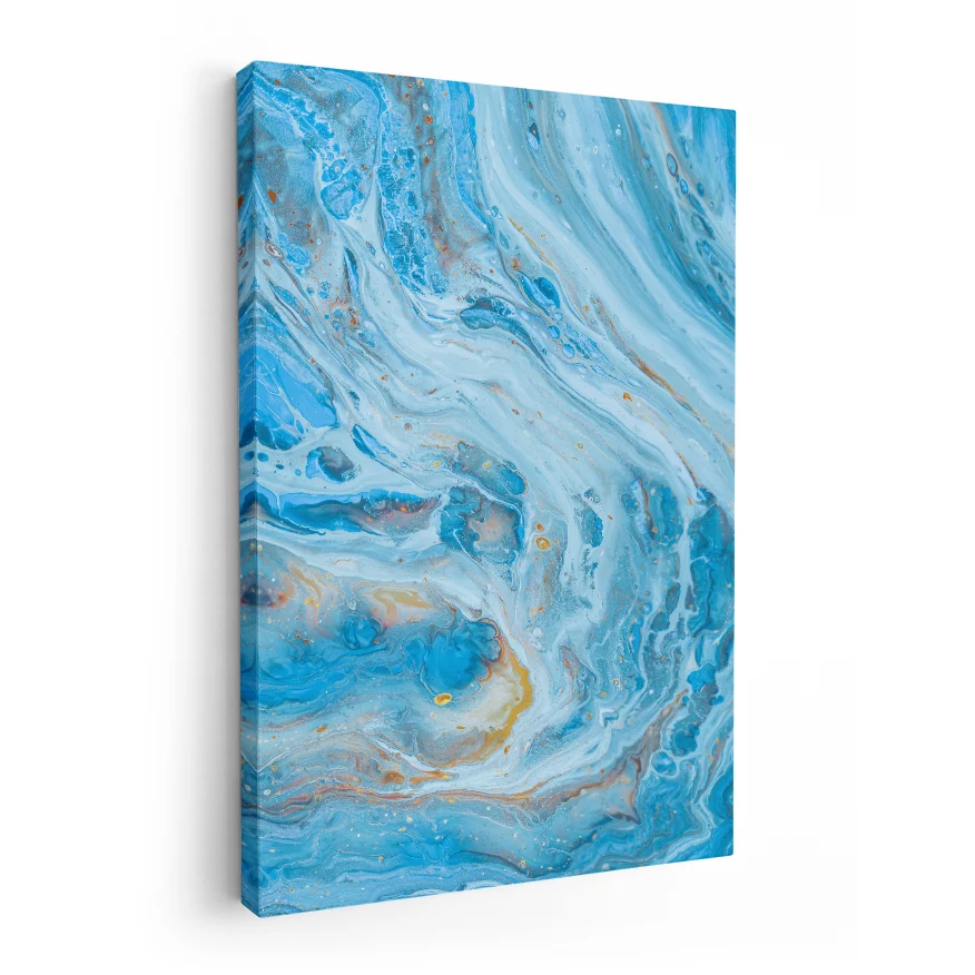 Mármol Azul y Oro Poster