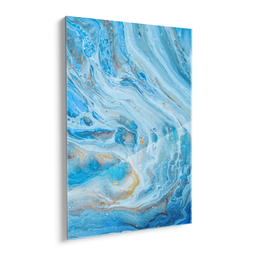 Mármol Azul y Oro Poster