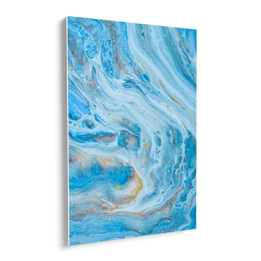 Mármol Azul y Oro Poster