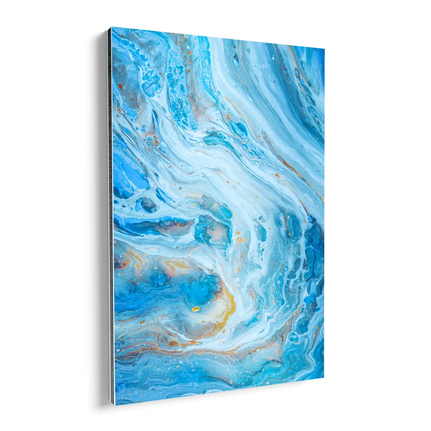 Mármol Azul y Oro Poster