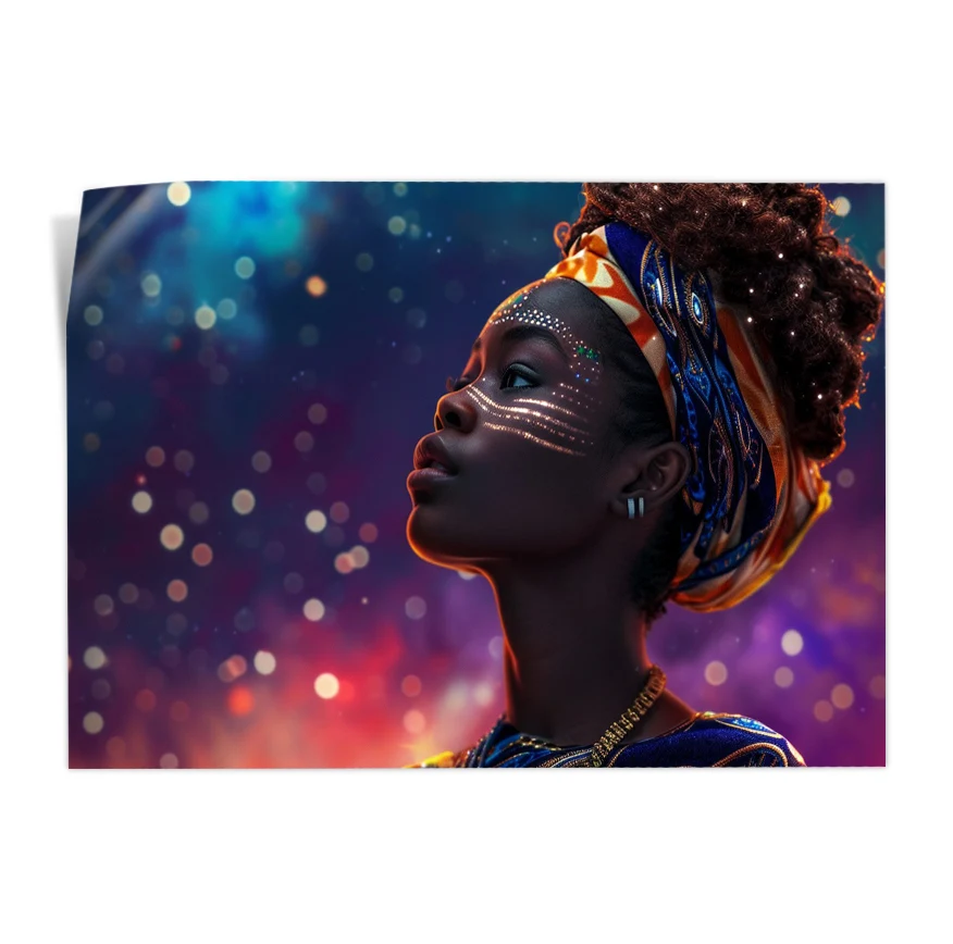 Mujer Africana Noche Poster