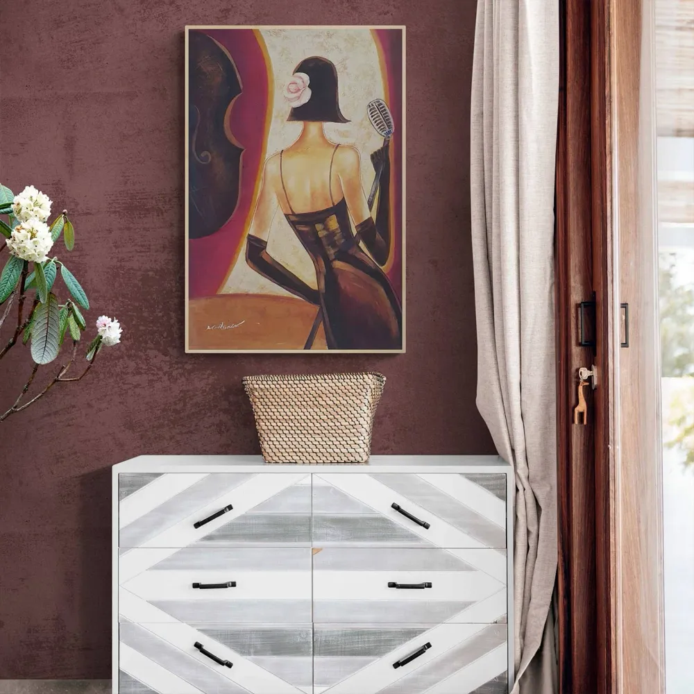 Mujer cantando 90x60 cm
