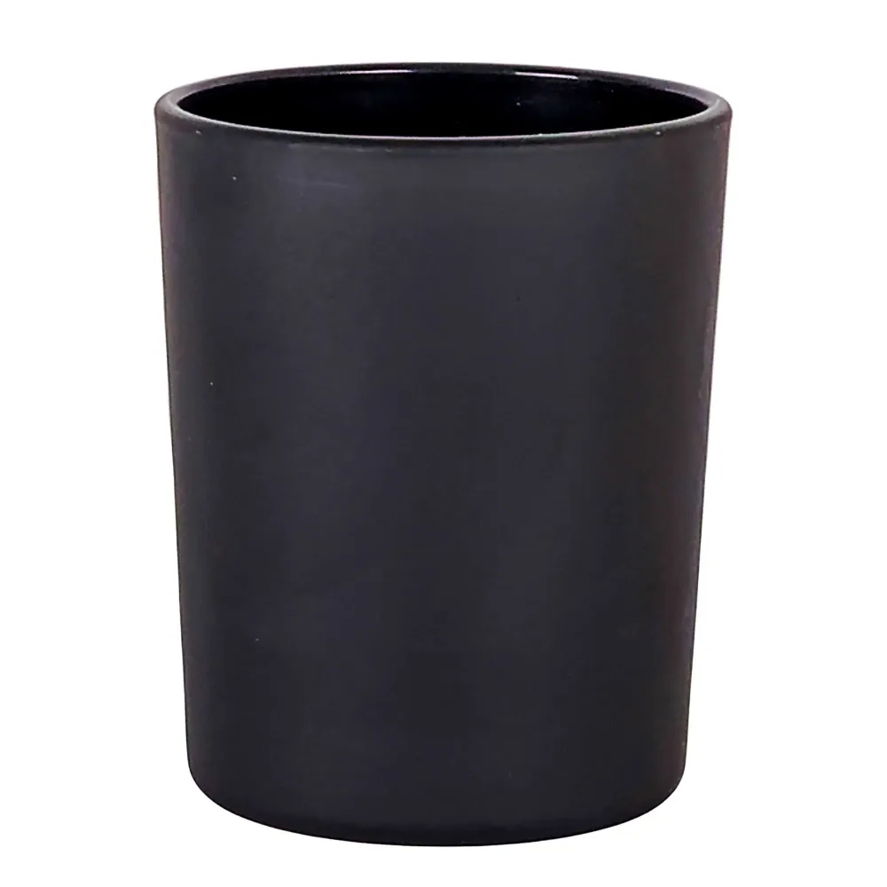 100ml - Mónaco Vaso de vidrio para velas - Negro Mate My Store