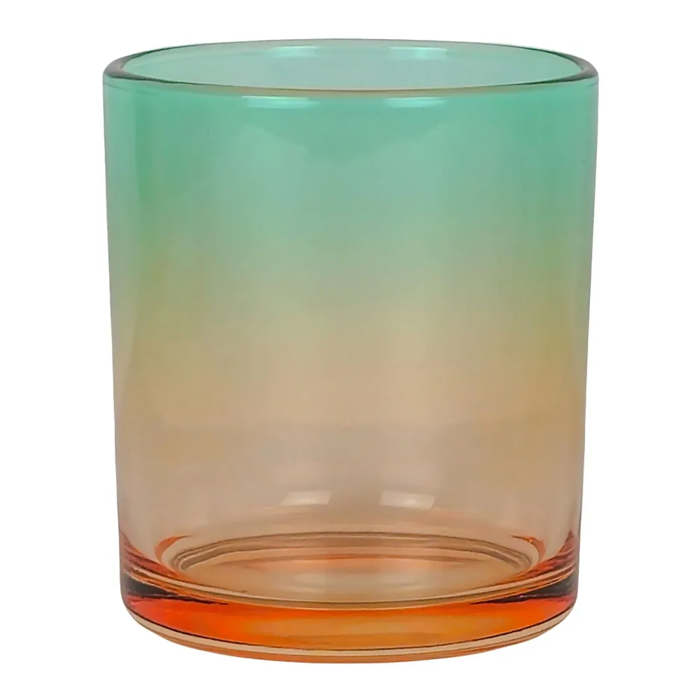 210ml - Mónaco Vaso de vidrio para velas - 2 colores: Verde Menta y Naranja Durazno My Store