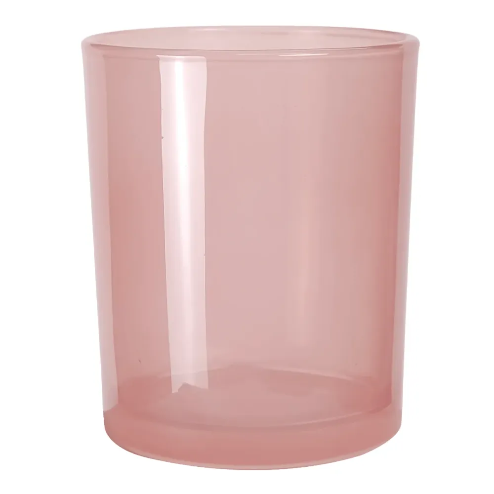 210ml - Mónaco Vaso de vidrio para velas - Frasco Rosa Claro - Transparente My Store