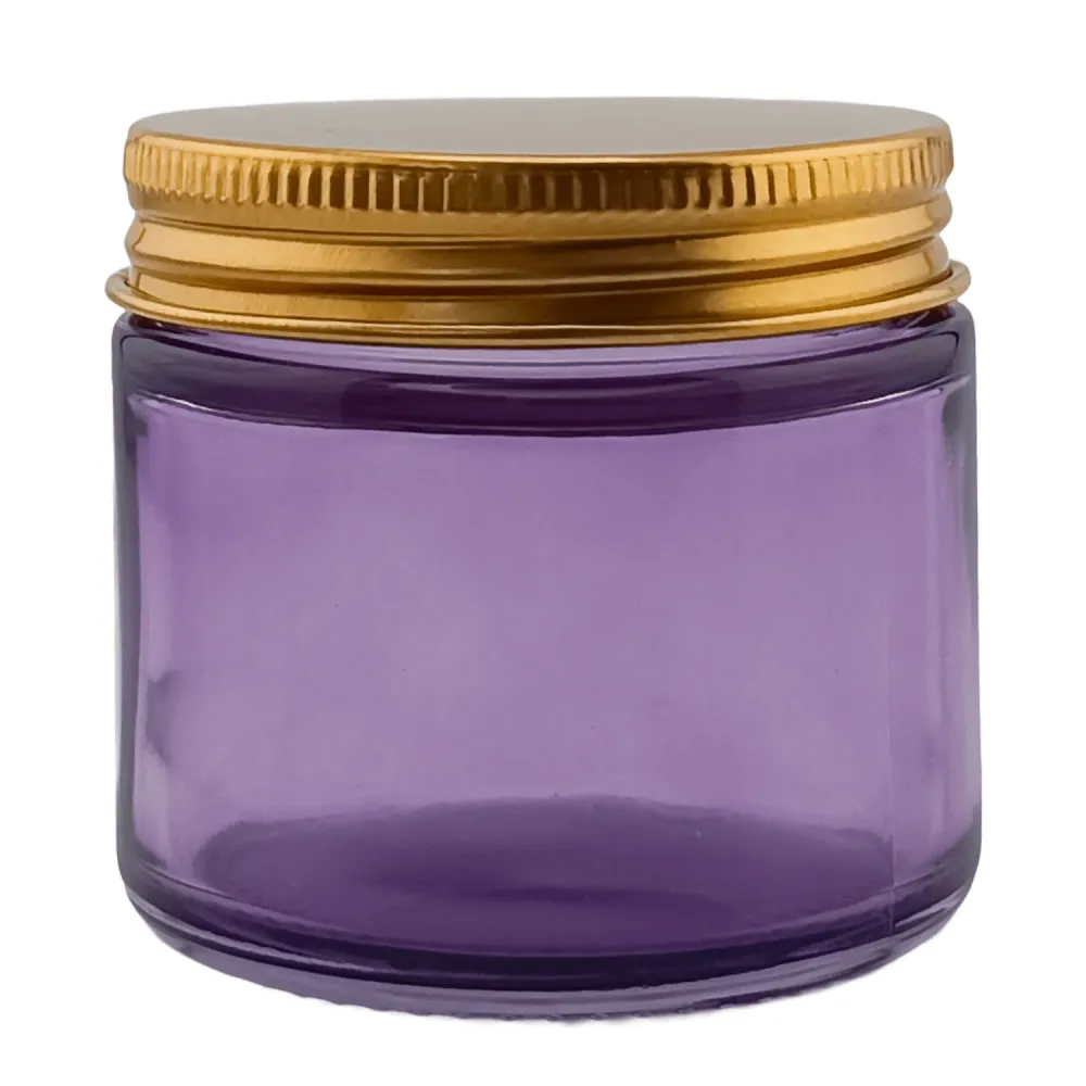 75ml - Miami Vaso de vidrio con rosca para velas - Morado My Store