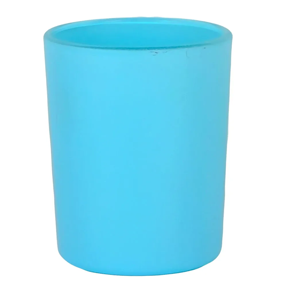 EOL - 100ml - Mónaco Vaso de vidrio para velas - Azul Aqua Mate My Store