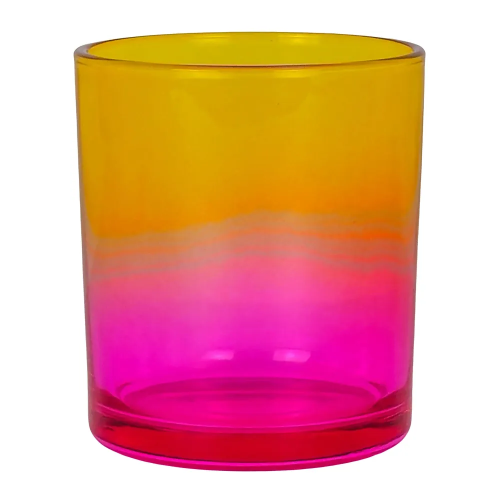 EOL - 210ml - Mónaco Vaso de vidrio para velas - 2 colores: Naranja y Fucsia My Store