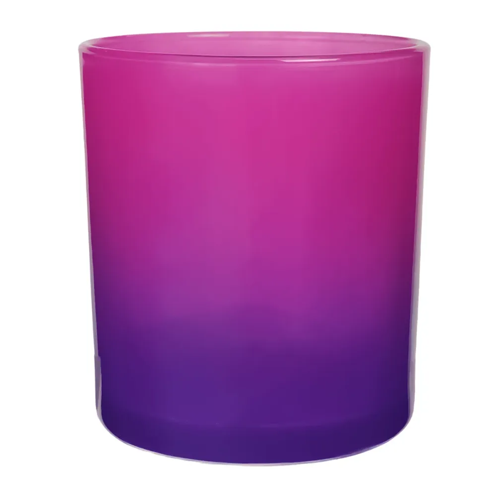 EOL - 210ml - Mónaco Vaso de Vidrio para Velas - Frasco 2 colores: Rosa y Morado Transparente My Store
